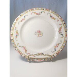 Plate Hand Painted antique early 1900s Johnson Brothers includes antique stand
